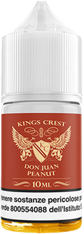Kings Crest Don Juan Peanut Aroma Mini Shot 10ml Torta Cioccolato Graham Cracker Arachidi Panna