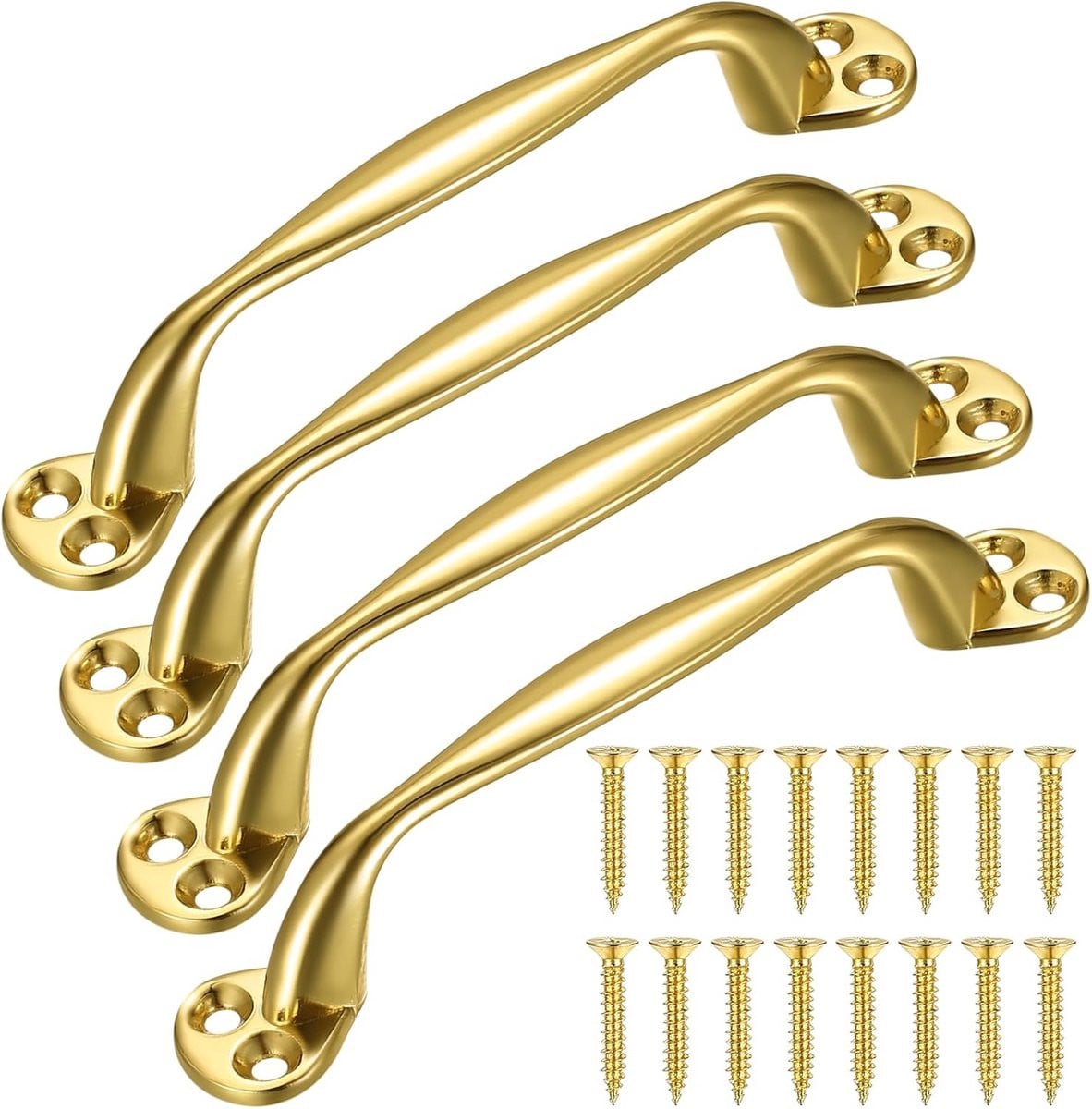4x Luxe Gouden Kastgrepen voor Keukenlades en Meubels