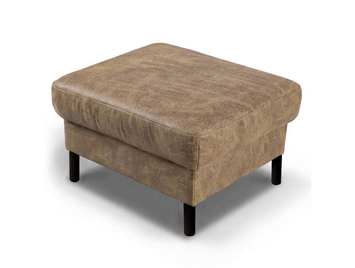 Livetastic Hocker, Graubraun, Metall, Echtleder, Rindleder, rechteckig, 70x48x60 cm, Stoff-/Lederauswahl, Wohnzimmer, Hocker, Sitzhocker