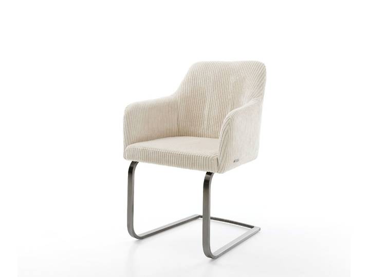 Cantilever Greg Flex côtelé beige pied cantilever plat grafiete ressorts ensachés