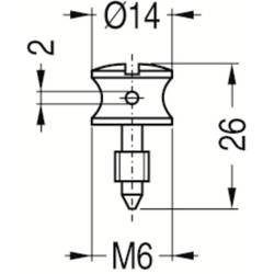 Striebel & John 4TBC811451R0100 ZMSIM6 Schraube M6 PVC für Abdeckplatte Schrauben 1 St.