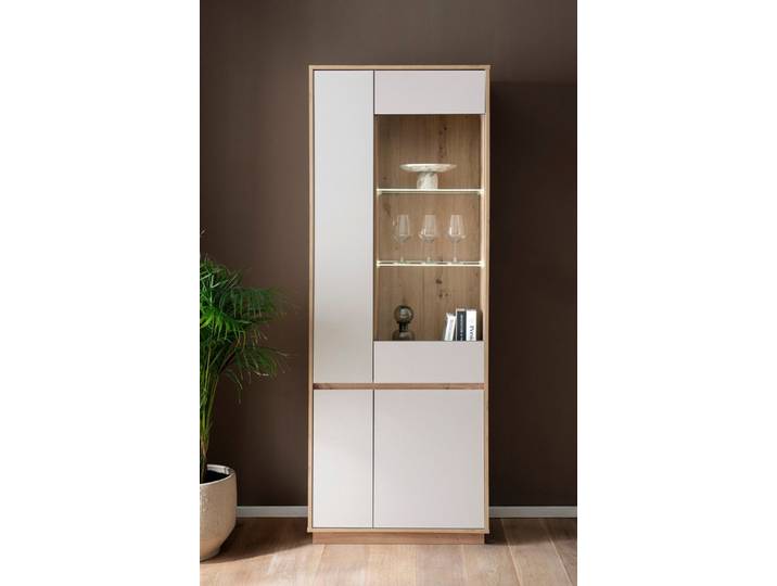 Home affaire Vitrine Sonora, moderne Glasvitrine, Stauraumelement, Schrank filigrane Rahmenoptik, ausreichend Stauraum, vielseitig einsetzbar