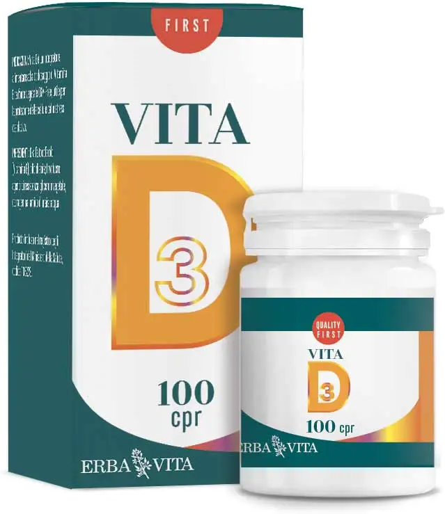Erba Vita Vitamine Vita D, 100 Compresse