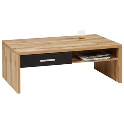 Couchtisch Sonate Eichefarben/ Schwarz mit Schublade