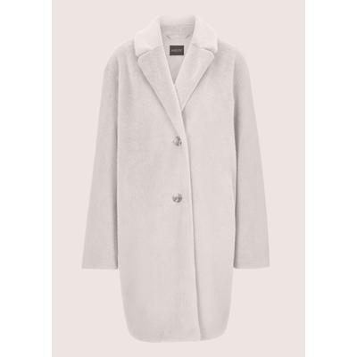 Langmantel MADELEINE "Webpelzmantel Kunstpelzmantel mit Reverskragen", Damen, Gr. 36, beige, Obermaterial: 100% Polyester PES., Modern, normal, Mäntel, Softer Webpelzmantel