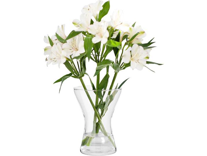 TREND FOR HOME Bloemenvaas\, vaas\, glazen vaas\, voor bloemen\, glazen bloemenvaas\, tafelvaas\, decoratieve vaas\, transparante glazen vaas\, decoratieve vaas\, voor woonkamer\, decoratieve vaas\, H. 19 cm\, aster\, 1325 ml