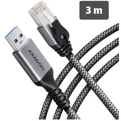 Axagon Karta sieciowa ADE-AM30 (USB, RJ45 Gigabit Ethernet (1x)), Netzwerk Adapter, Schwarz