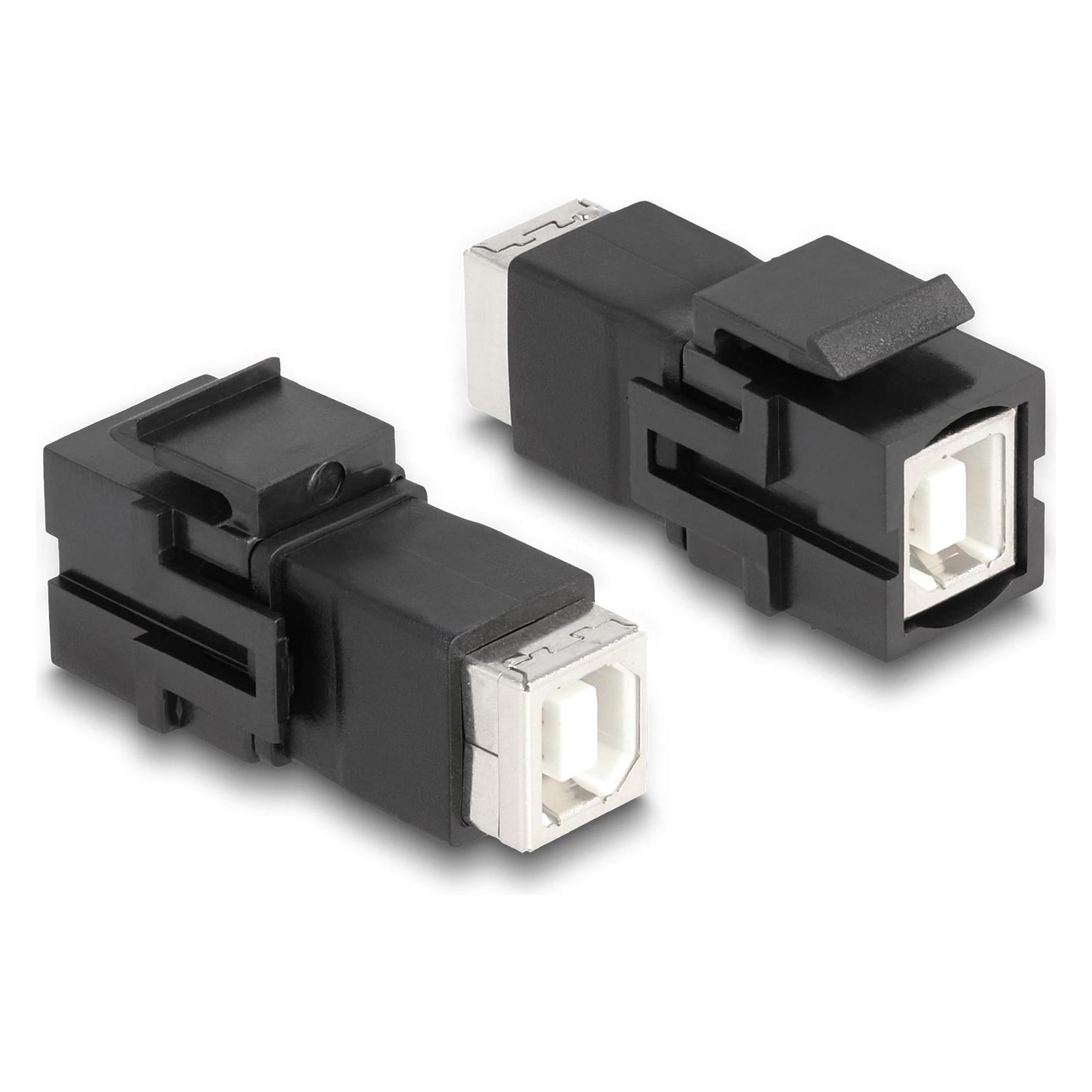 Delock Keystone Modul USB 2.0 Typ-B Buchse zu USB 2.0 Typ-B Buchse schwarz (Keystone Modul) (86600)