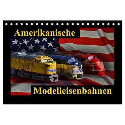 Amerikanische Modelleisenbahnen (Tischkalender 2027 DIN A5 quer), CALVENDO Monatskalender