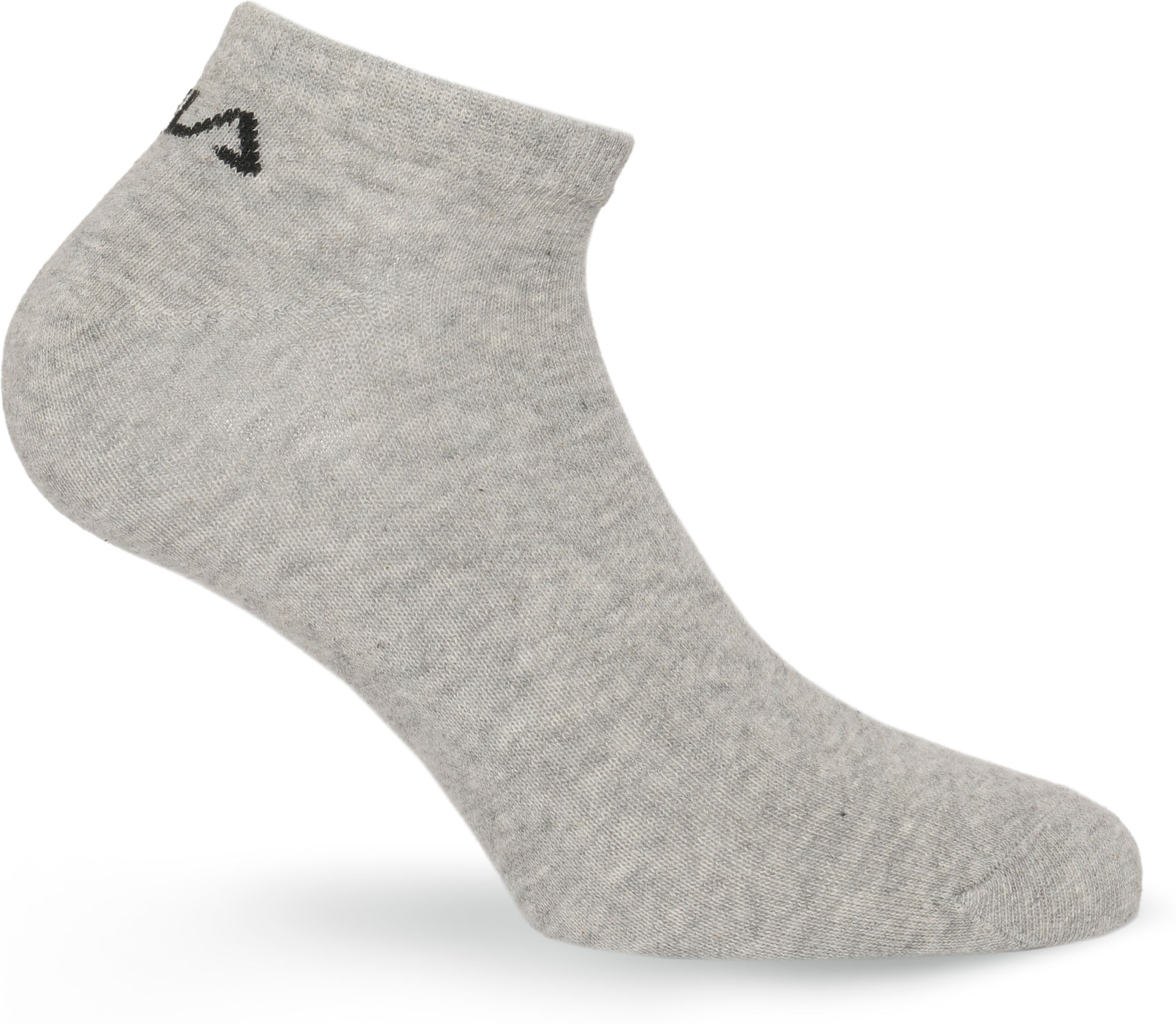 Fila "UNISEX INVISIBLE PLAIN SOCKS" 3 Stk. tlg. mit eingestricktem Logo an der Ferse grau 39-42