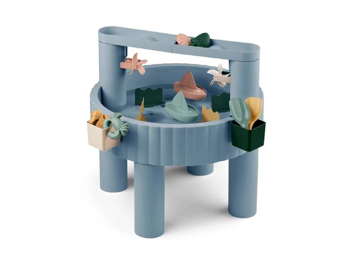 LIEWOOD - Sepp Spieltisch, 80 x 76 cm, Beach blue multi mix