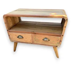 Small TV Stand with 2 Draws Round