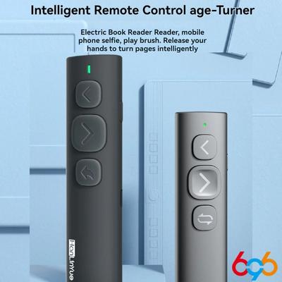 Bluetooth Page Turner Remote For Ebooks And Video Scrolling black
