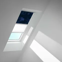 VELUX Verdunkelungsrollo Duo DFD Kids Universum 4653, UK10, GGU,Manuell,VELUX,weiße Schiene