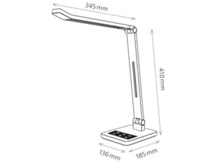Lampe de bureau à LED Tide, pied, gris métallisé