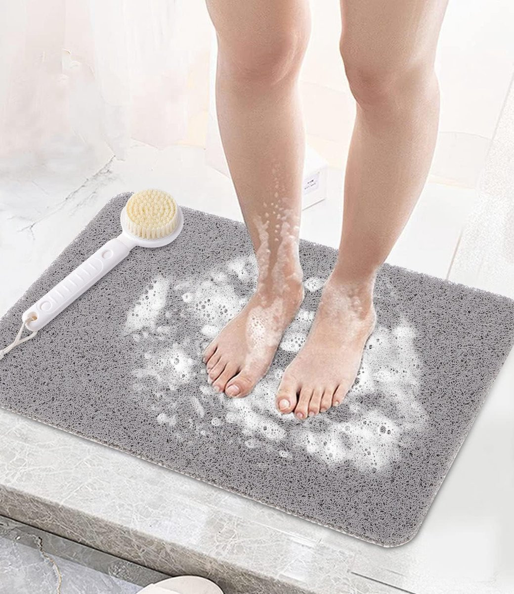 Antislip Douchemat met Massage-effect in Grijs, 40 x 60 cm