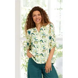Viskose-Bluse in Druck gelb in Größe 42 von DW-Shop, Gelb, 42