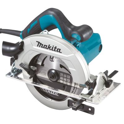 Handkreissäge MAKITA "»HS7611« 1.600 W, 65 mm, 5.500 min- ¹", blau (türkis), B:240mm H:261mm L:311mm, Sägemaschinen, Leistungsfähige Handkreissäge für den professionellen Einsatz