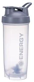 Inspired Finds Summer Large Capacity Shaker Cup Outdoor Fitness Milkshake Cup, Shock Resistant, With Stirring Ball, Scale, And Portab grey 0.5l