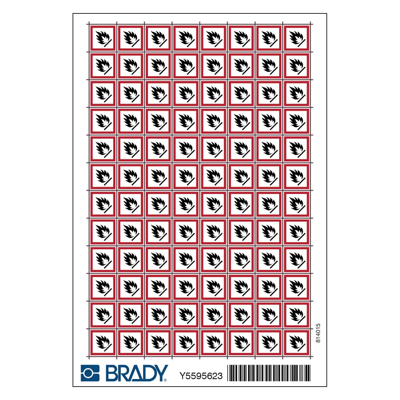 Brady Minipiktogramme Gefahrgutkennzeichnung (MINI PIC1802-10X10-GHS02/96)