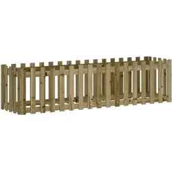 Helloshop26 - Hochbeet für Pflanzen Blumen Terrasse Garten Gartengestaltung Zaun imprägniertes braunes Kiefernholz 02_0039817