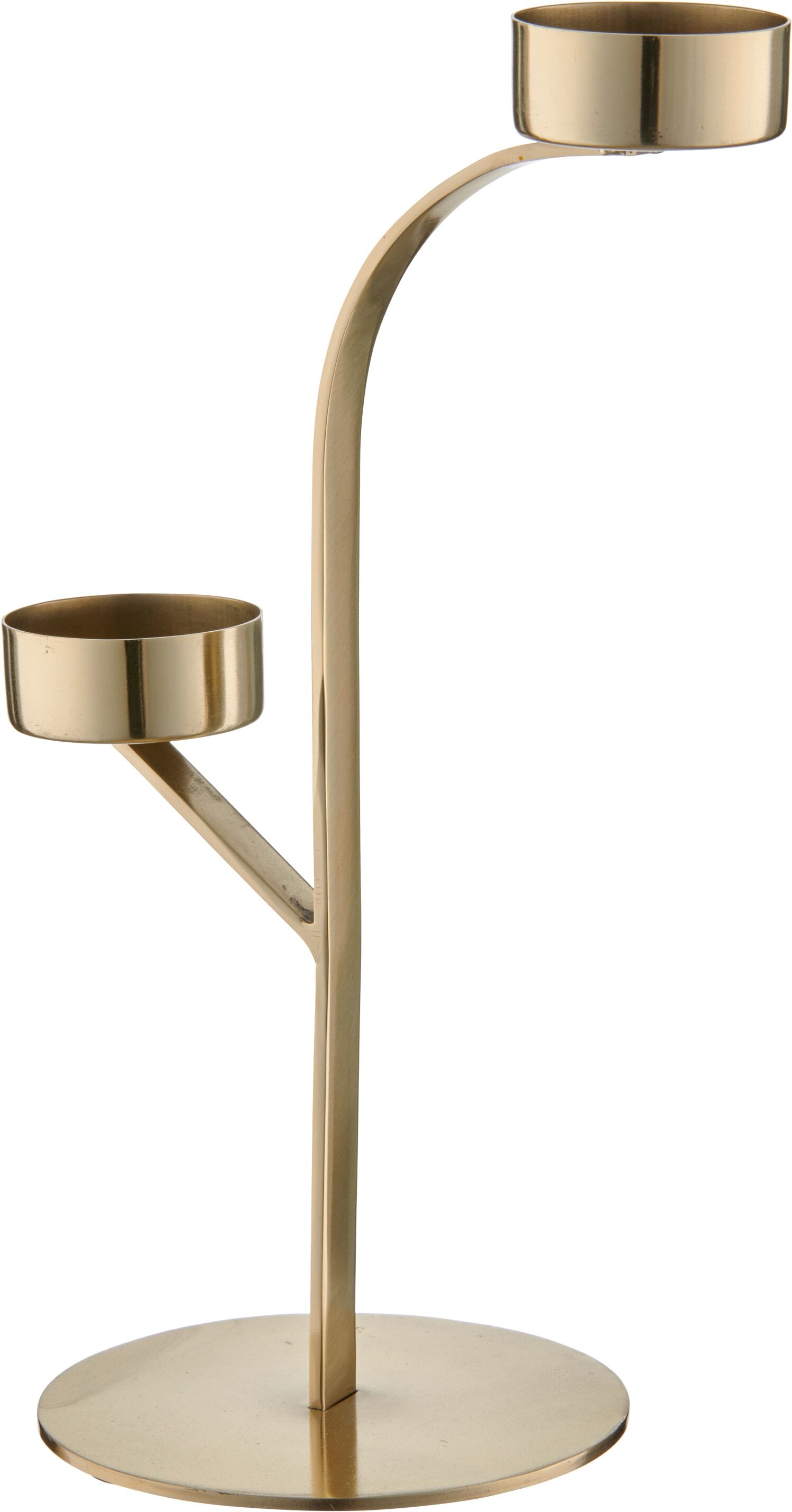 Teelichthalter CREATIV HOME "Teelichthalter", gold, B:13cm H:24cm T:10cm, Edelstahl, Kerzenhalter, Teelichthalter, aus hochwertigem Material