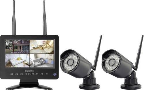 Sygonix SY-6330454 Funk-Überwachungskamera-Set mit 2 Kameras 1280 x 720 Pixel 2.4GHz