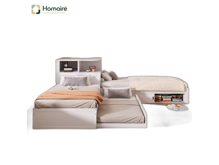 Bettgestell Weiß Aus Polyester 291.5 X 94 X 66 Cm Homaire