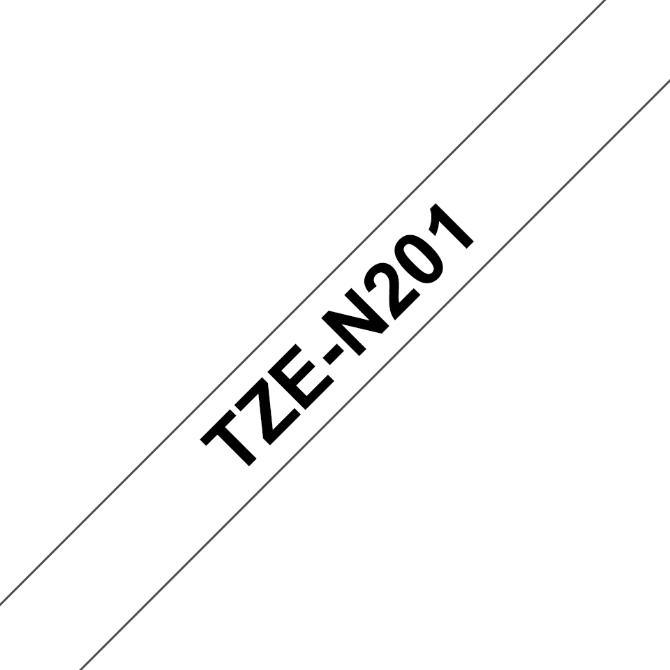 Brother TZe-N201 Schriftband, schwarz auf weiss 3,5mm x 8m unlaminiert