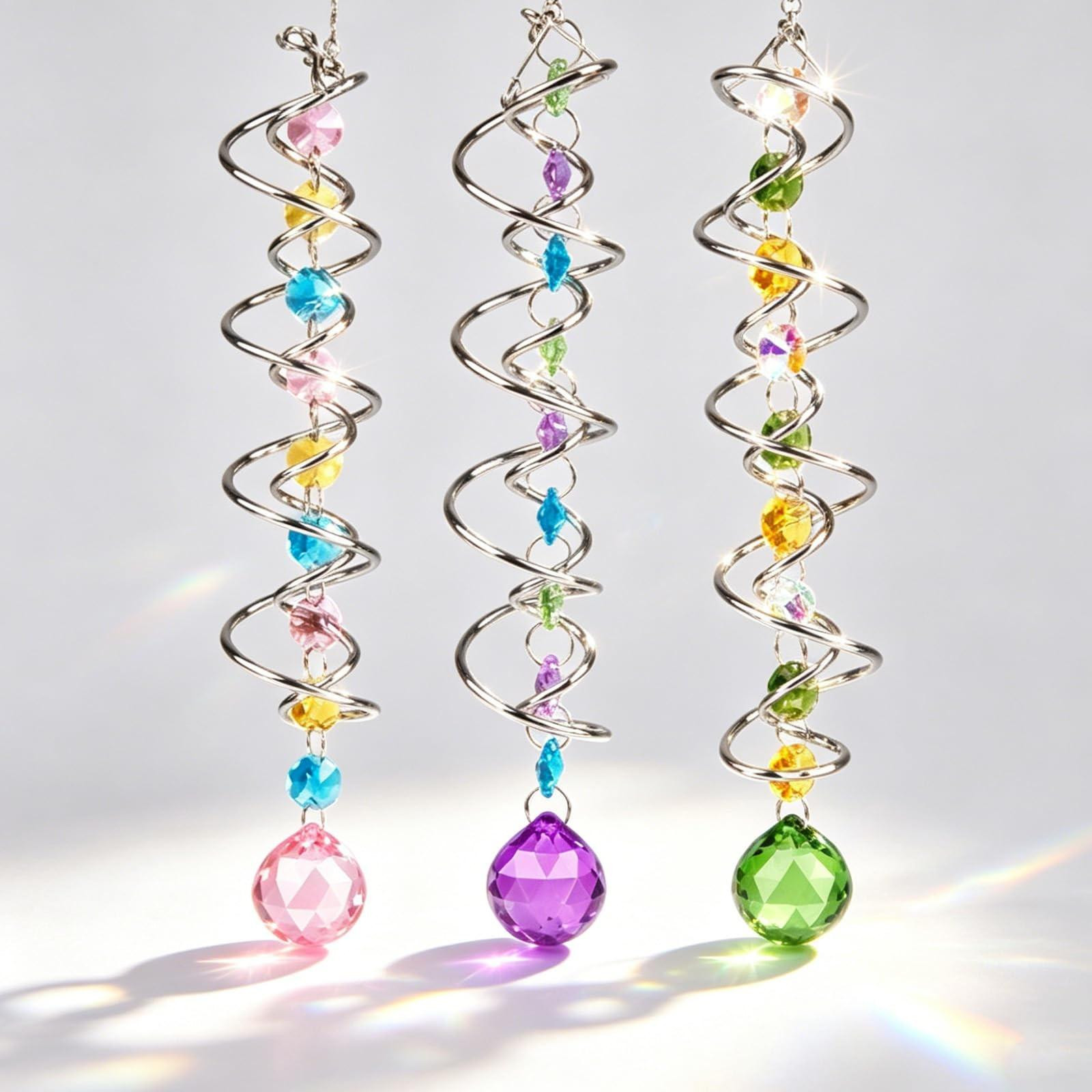 Merkloze set van 3 Crystal Sun Catchers voor decoratie voor volwassenen