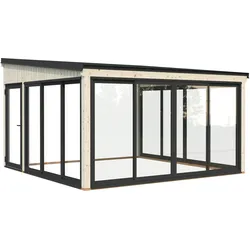 Palmako Glashaus Lumi 16,6 m2 Slide naturbelassen