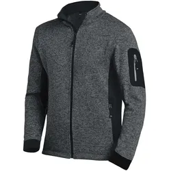 Strick Fleecejacke "CHRISTOPH" - XS - anthrazit/schwarz