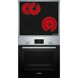 BOSCH HBD231VR61 Serie 2/Serie 4, Backofenset (Glaskeramikkochfeld, A, 66 l)