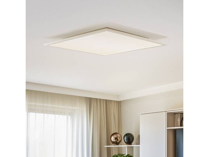 Livel LED Plafonnier 4.000K 62x62 White/Silver - Lindby - Cuisine - Moderne - Plastique - Angulaire
