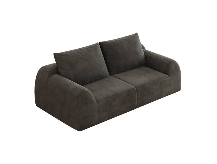 Canapé en chenille gris foncé