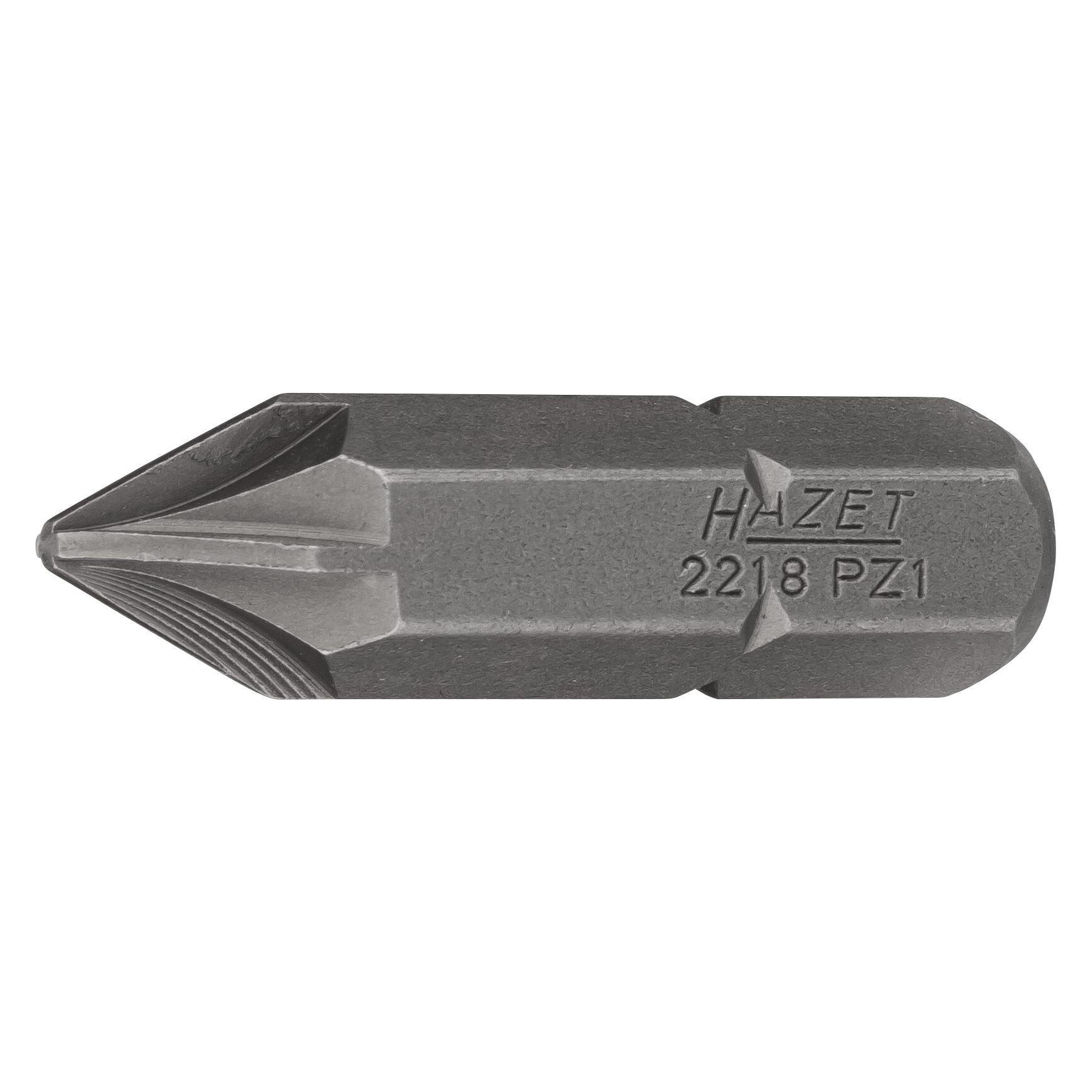 Hazet Bit 2218-PZ1 Sechskant8 (5/16 Zoll) Pozidriv Profil PZ PZ1 (2218-PZ1)