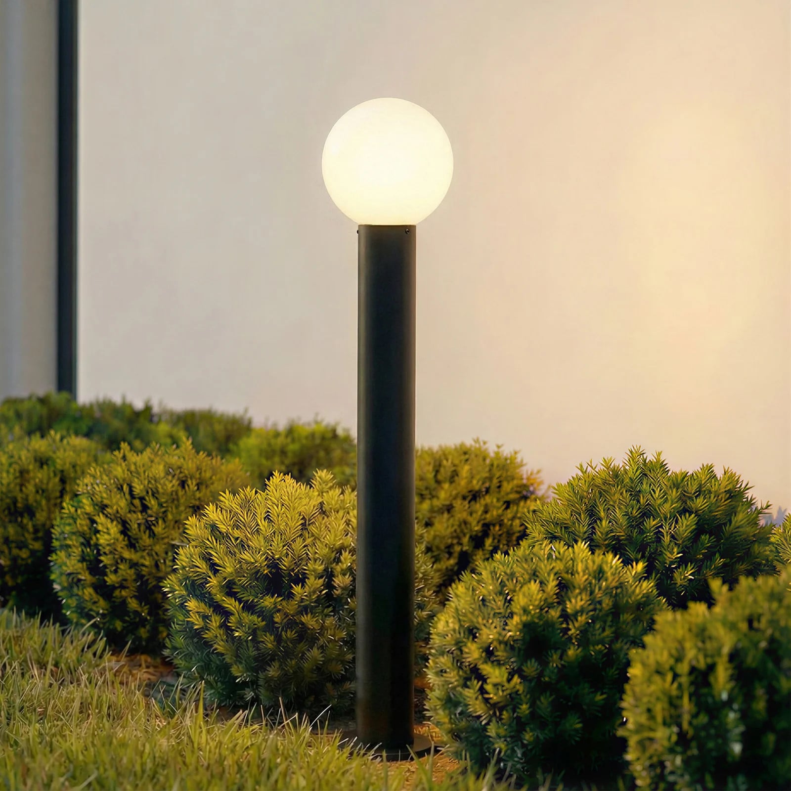 Lindby Dangan Tuinpadverlichting - Modern - Wit/Zwart - Hoogte: 90 cm
