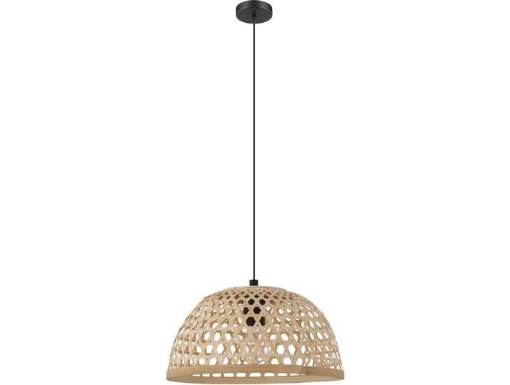 Eglo Pendellampe Claverdon Schwarz Stahl/Holz 110 cm - Farbe: natur/schwarz - Material: Holz/Stahl