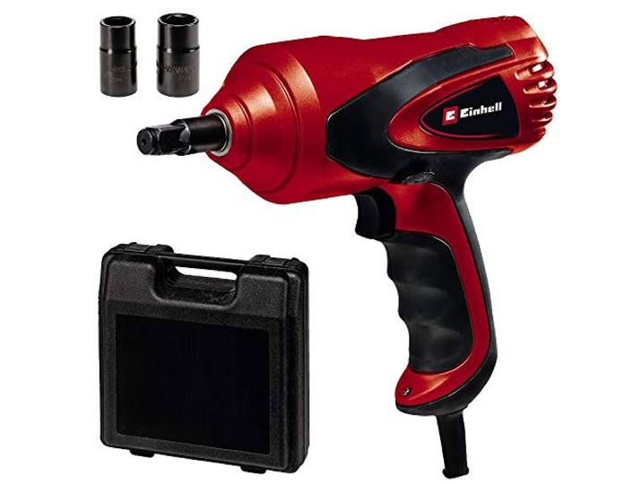 Einhell Clé à chocs CC-HS 12/1 (12V\, éclairage LED\, niveau à bulle intégrée) Livré avec 2 douilles (17/19 et 21/23 mm)