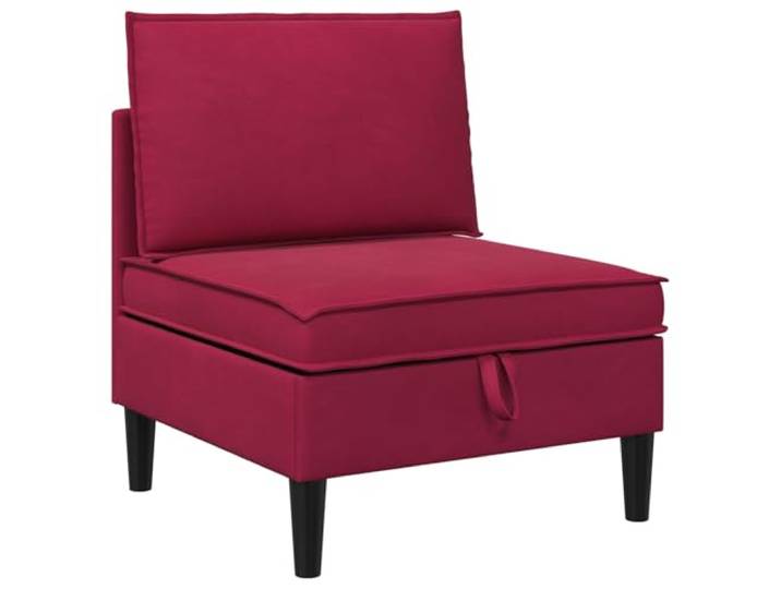 Todiikf Sessel mit Stauraum Weinrot Samt Einsitzer Sofa 70x70x82 cm Bequemer Samtsessel für Schlafzimmer und Wohnzimmer mit integriertem Staufach für Ordnung.