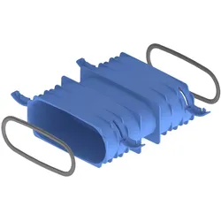 Kermi x-well Verbinder Luftkanal flach 132x52 mm