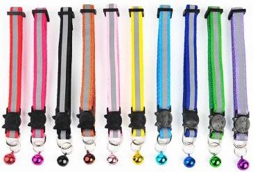 Uplifted Finds High Visibility Reflective Breakaway Safety Cat Collar random Color 5 Pcs