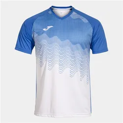 Joma, Jungen, Sportshirt, Camiseta Manga Corta Tiger VI T-Shirt (170), Blau, Weiss