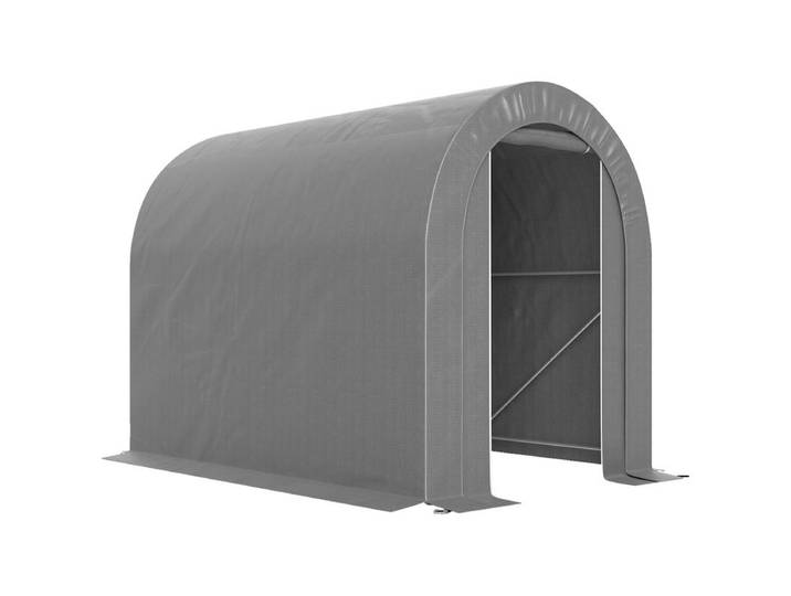 Abri de jardin, tente de rangement extérieure, abri pour vélos, garage pour vélos, bâche en PE, structure en métal galvanisé gris