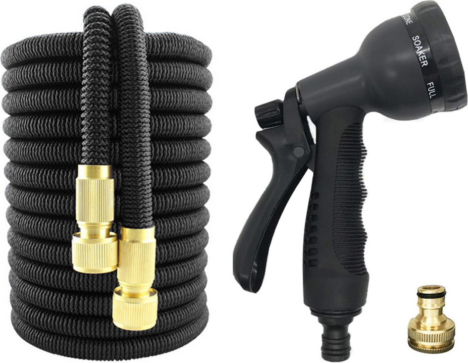 Verk 24394 Flexibele tuinslang, zwart, 5 - 15 m