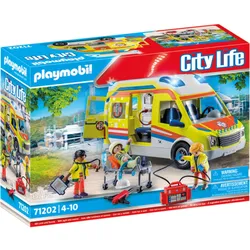 Playmobil Rettungswagen mit Licht und Sound (71202, Playmobil City Life)
