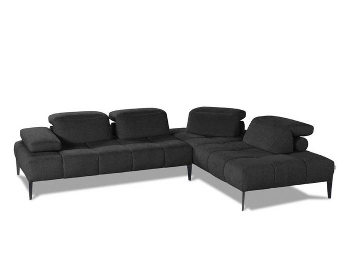 CALIA ITALIA Ecksofa Skyline, Made in Italy, Design-Sofa, L-Form, mit Sitztiefenverstellung, verstellbare Armlehne und Kopfstütze für maximalen Komfort