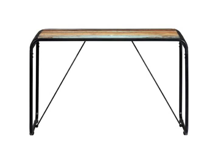 HKQWPBF Esstisch 118x60x76 cm Altholz Massiv Vintage k Massivholztisch, pulverbeschichtete Stahlbeine, industrieller Look, Retro-Stil, Esszimmer, Küche, einfacher Zusammenbau