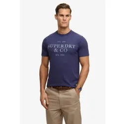 Superdry für Herren. M1012392A T-Shirt 1954 Company Entspannt marineblau (XL), Lässig, Baumwolle, Kurzarm