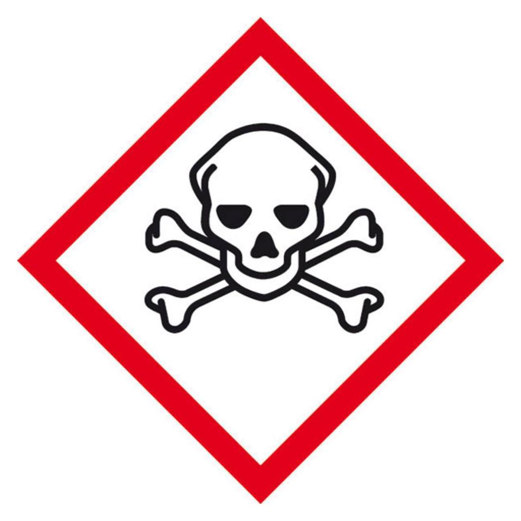 Wolk 39.B1019 GHS-Gefahrenpiktogramm 06 Totenkopf Polyester B x H 50 mm (39.B1019)